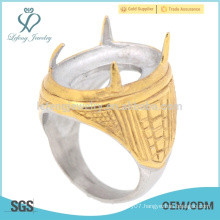 Factory price amethyst stainless steel yellow gold indonesia rings with good quality